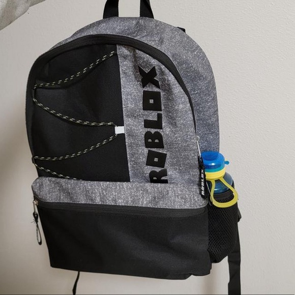 LICENSED Bioworld ROBLOX Black Gray Logo Laptop Backpack Bag - Picture 6 of 10